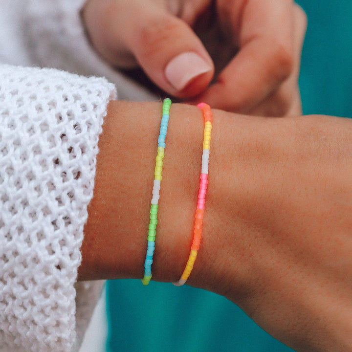 Neon Ombre Seed Bead Bracelet
