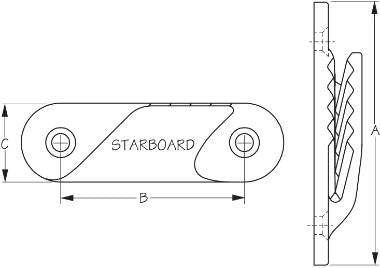 Clamcleat Fine line Starboard