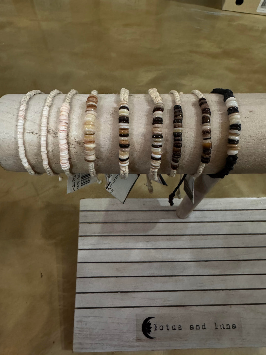 Braided Puka Bracelets- Assorted