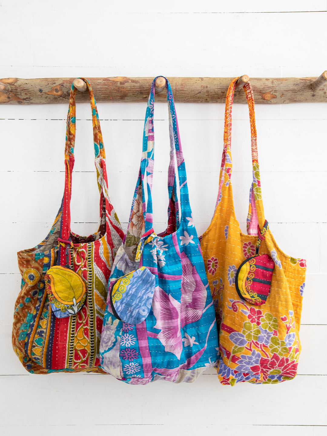 Slouchy Kantha Tote Assorted