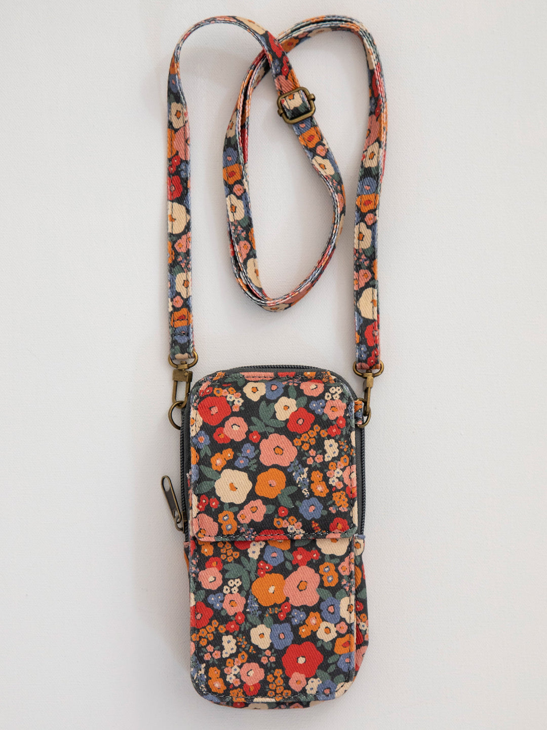 Printed Phone Crossbody Floral