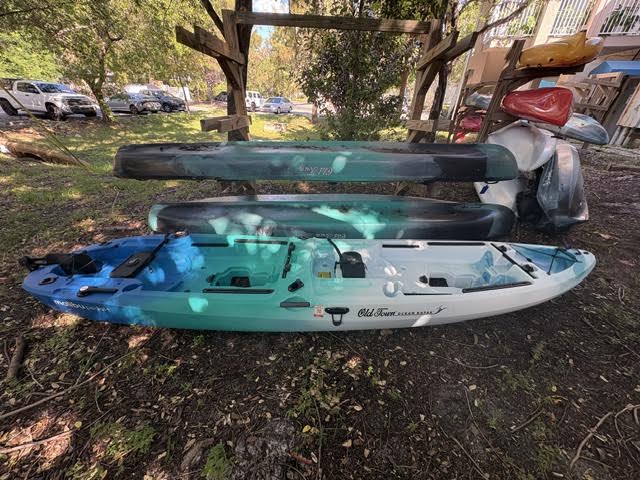 Like New, Old Town Ocean Kayak, Malibu PedalT, Horizon Blue(Bundle)
