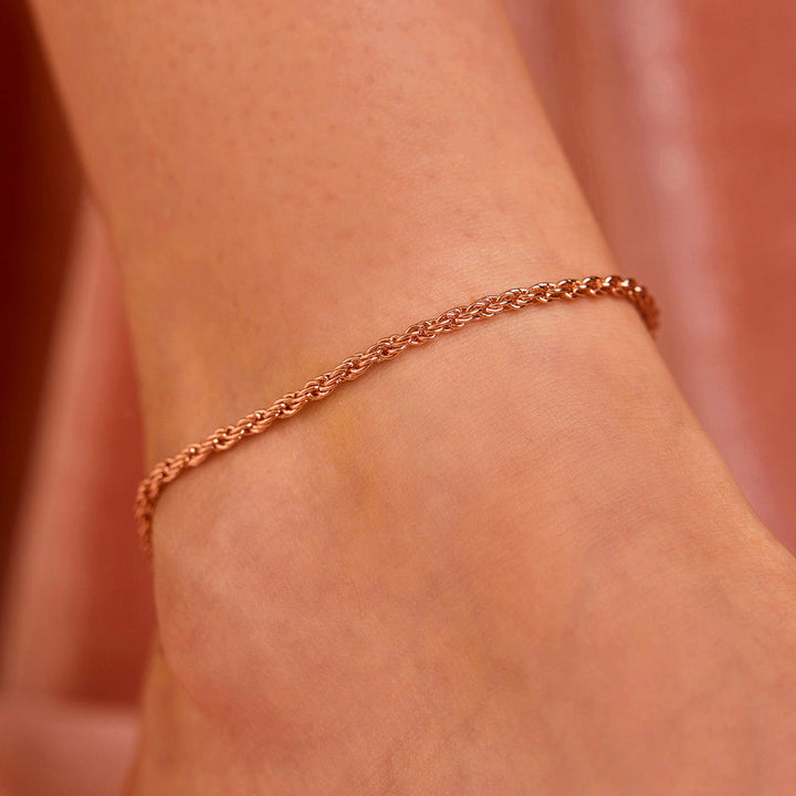 Twisted Rope Chain Anklet