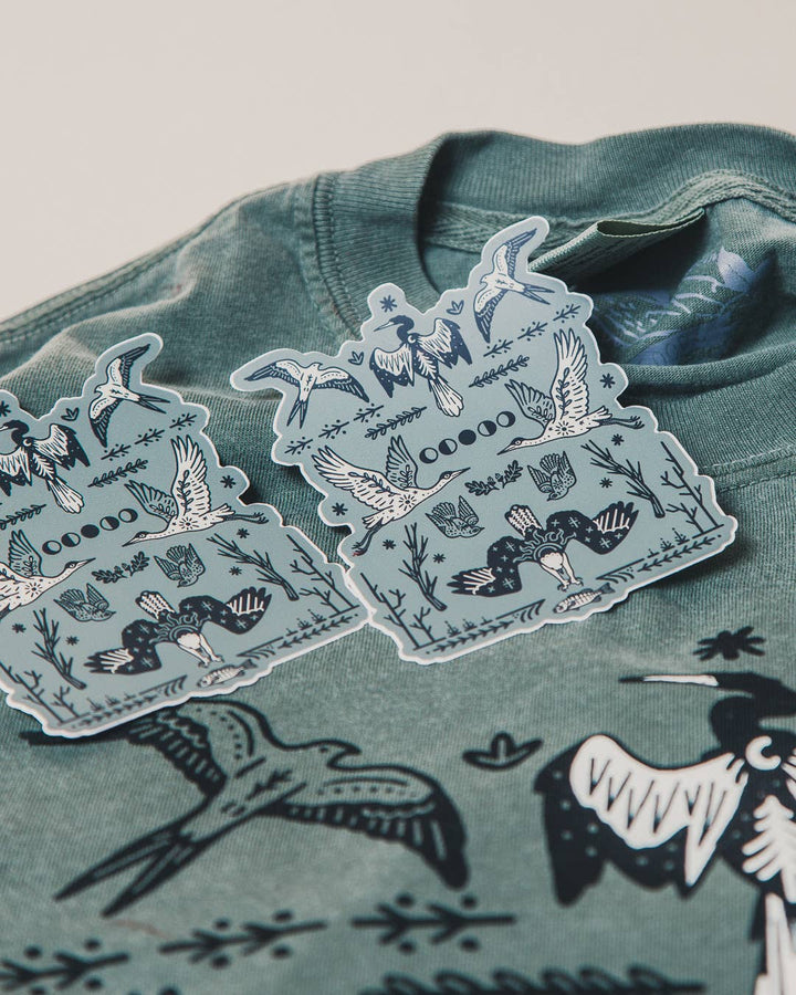 Folk + Feathers Sticker