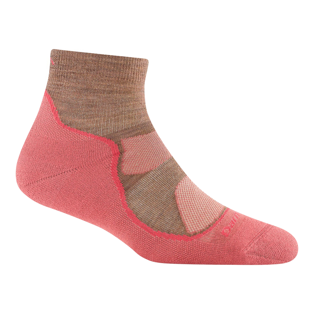 Women's Light Hiker Quarter Lightweight with Cushion Hiking Socks (Merino Wool)