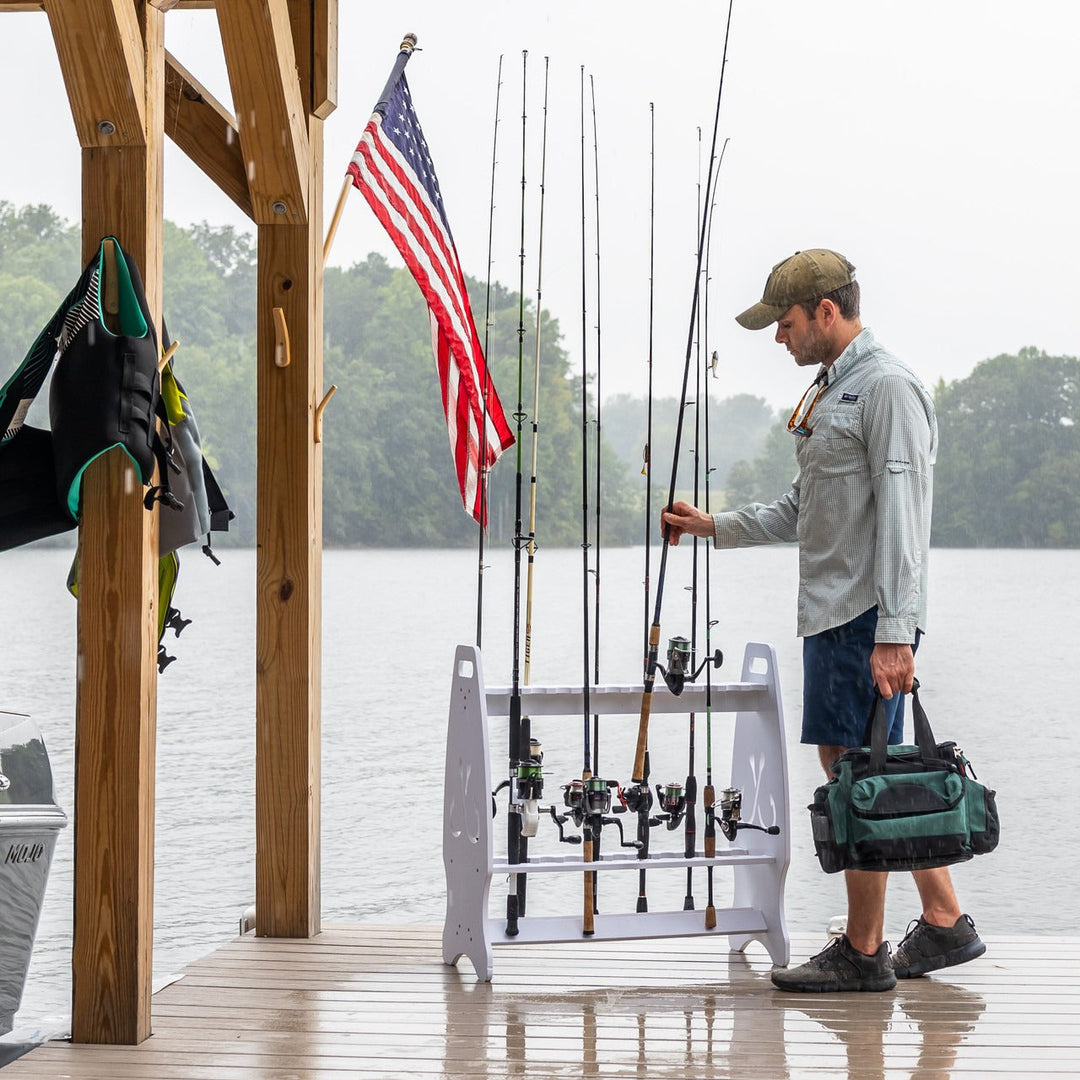 Marlin Fishing Rod Storage Stand