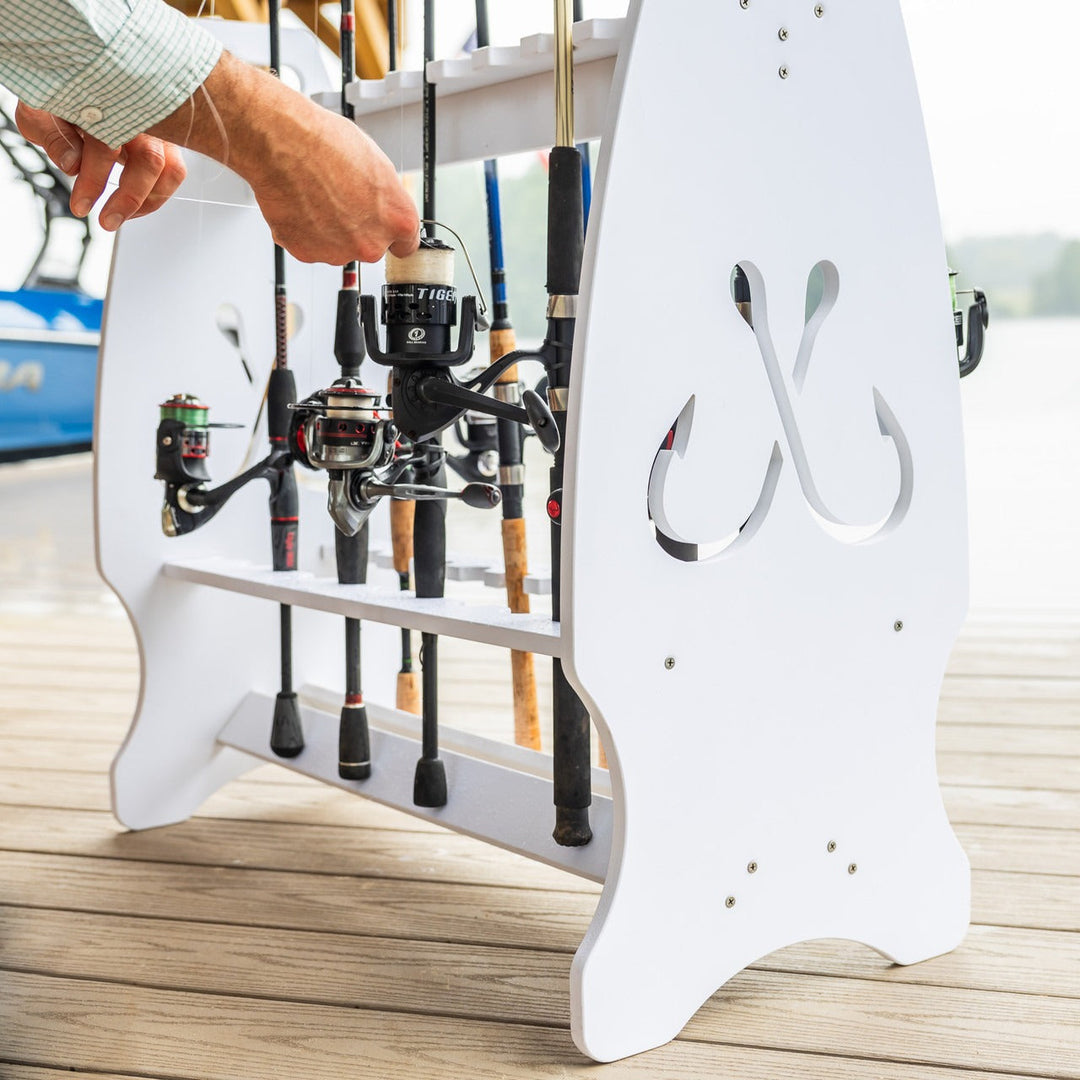 Marlin Fishing Rod Storage Stand | Holds up to 24 Rods