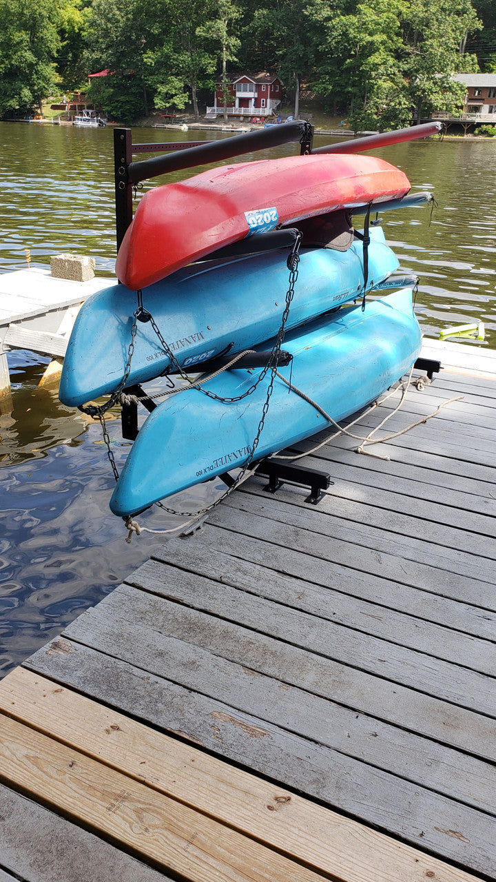 Chesapeake Kayak Storage | Adjustable Dock Rack | Over The Water | 4 Levels