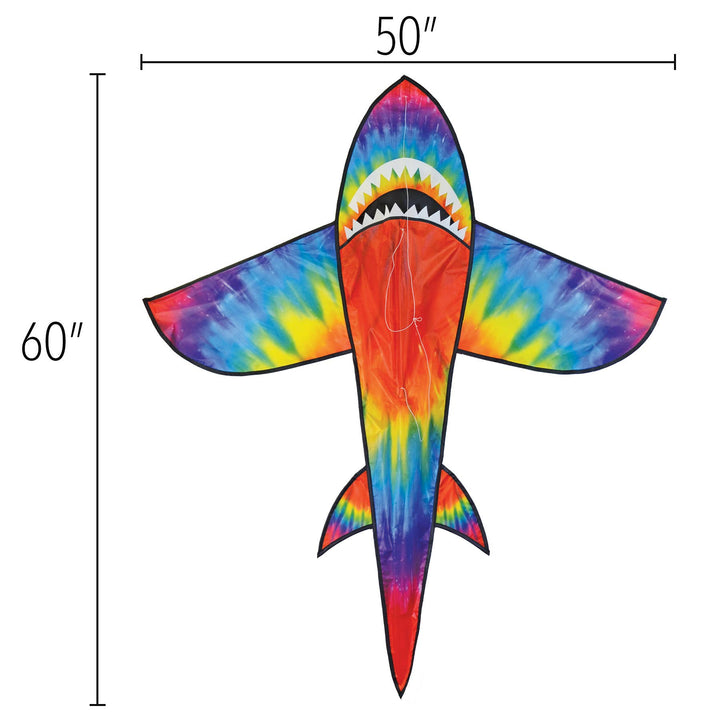 5' 3D Tie Dye Shark Kite