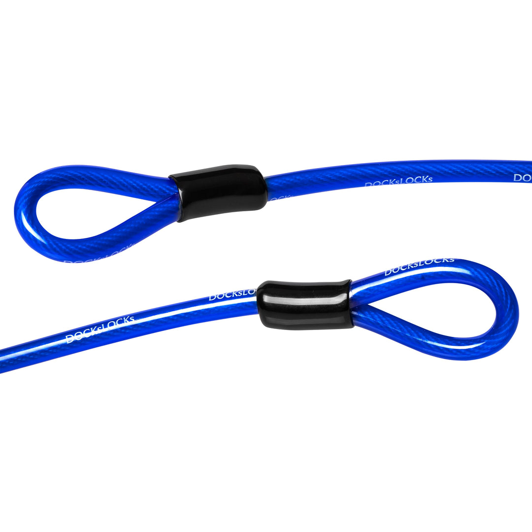 DocksLocks® Anti-Theft Weatherproof Coiled Security Cable with Looped Ends (5&