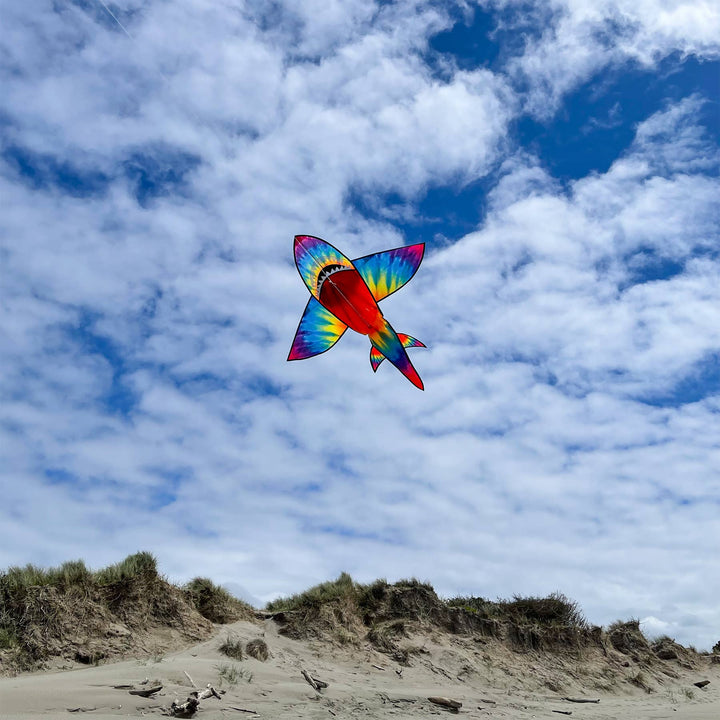 5' 3D Tie Dye Shark Kite