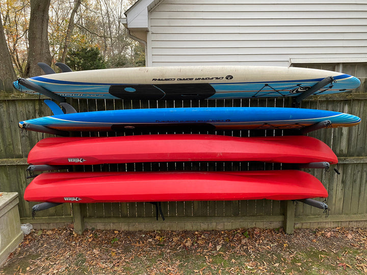 Shenandoah Kayak Storage | Outdoor Adjustable Rack | 4 Levels