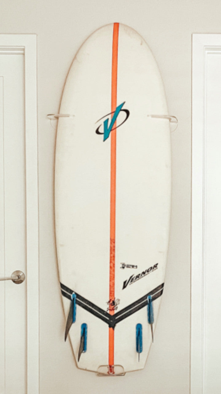 Maui Surfboard Display | Vertical Clear Rack | Holds 50 lbs