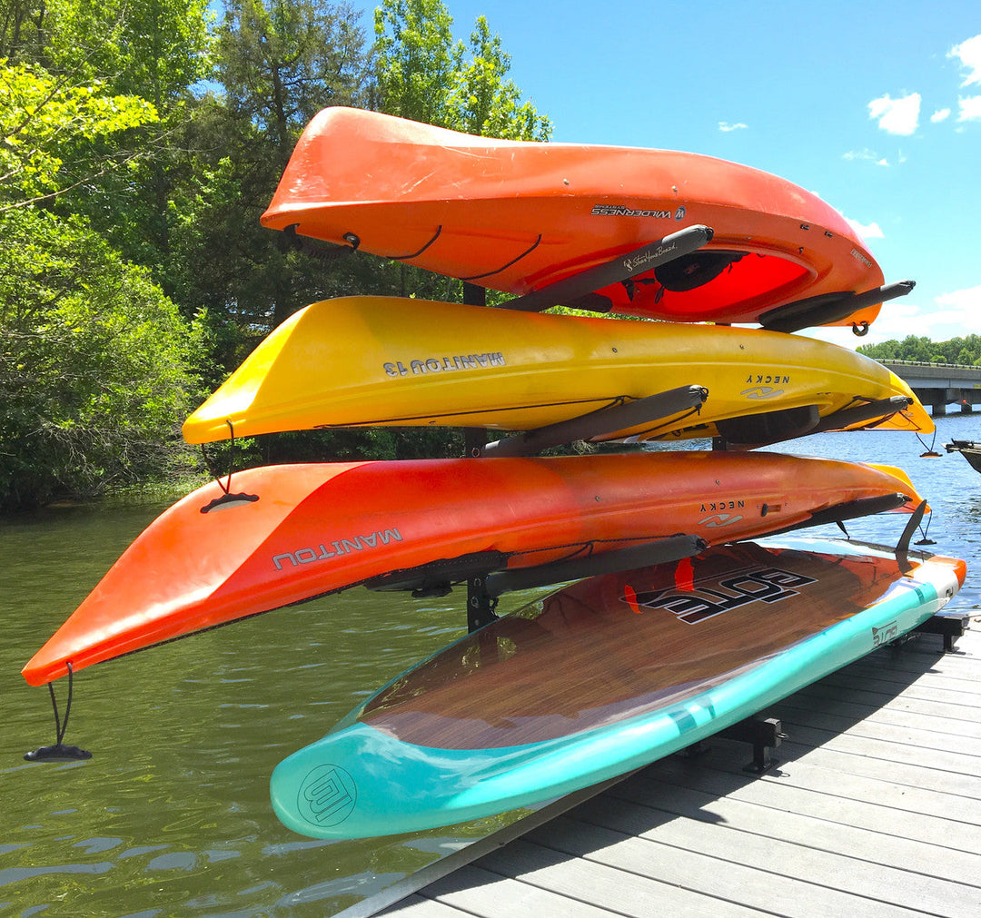 Chesapeake Kayak Storage | Adjustable Dock Rack | Over The Water | 4 Levels