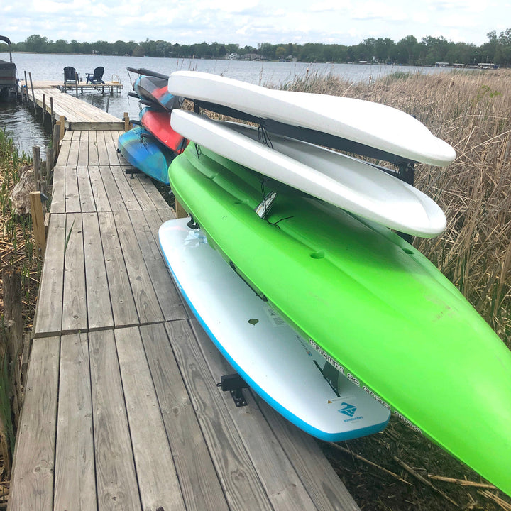 Chesapeake Kayak Storage | Adjustable Dock Rack | Over The Water | 4 Levels