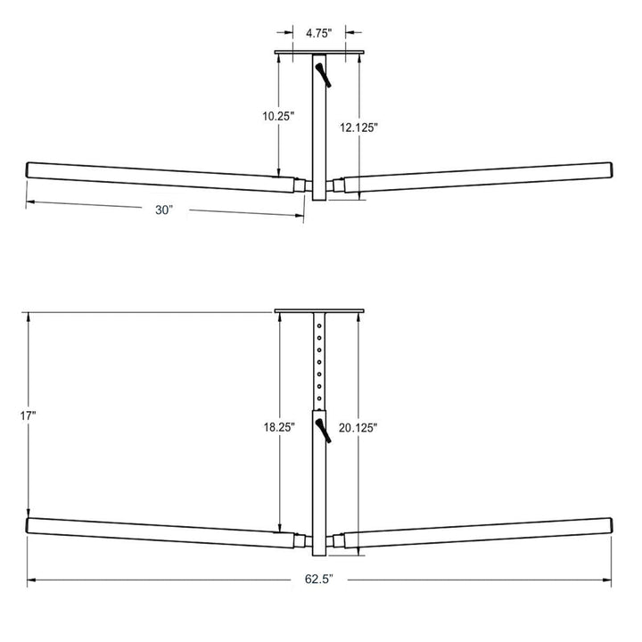 Hi-Port 2 | Kayak Adjustable Ceiling Storage Rack | Double | Holds 150 lbs