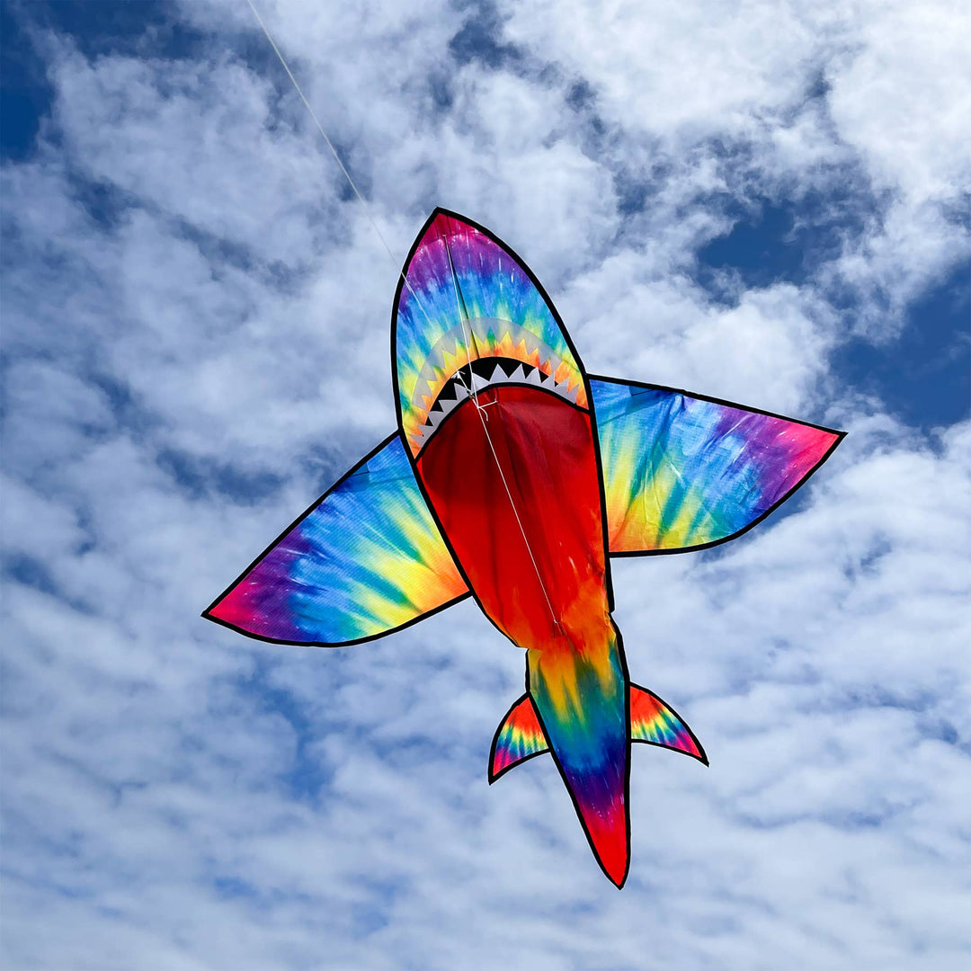 5' 3D Tie Dye Shark Kite