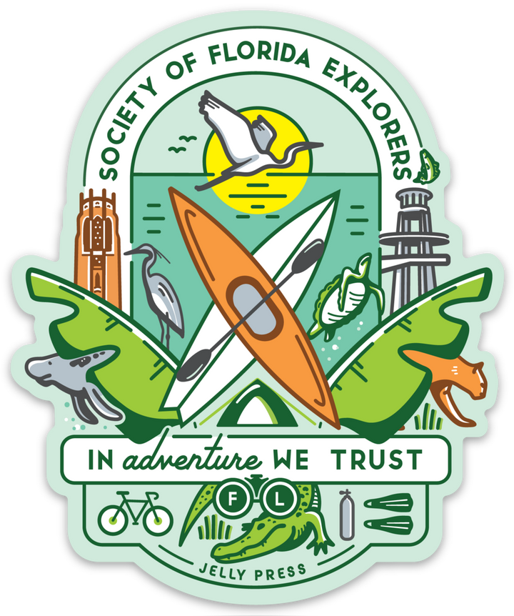 'In Adventure We Trust' Society of FL Explorers Sticker