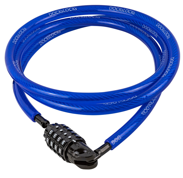 DocksLocks® Anti-Theft Weatherproof Straight Security Cable with Re-settable Combination Lock (5&