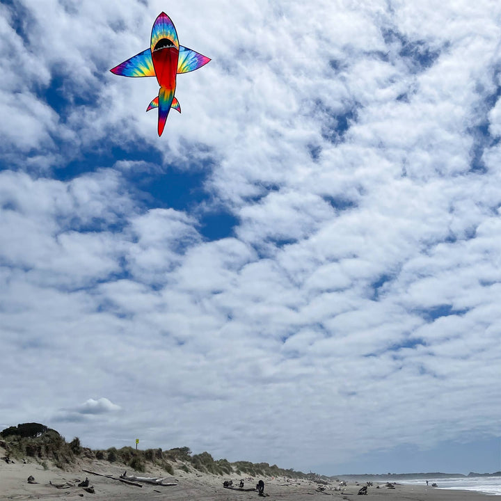 5' 3D Tie Dye Shark Kite