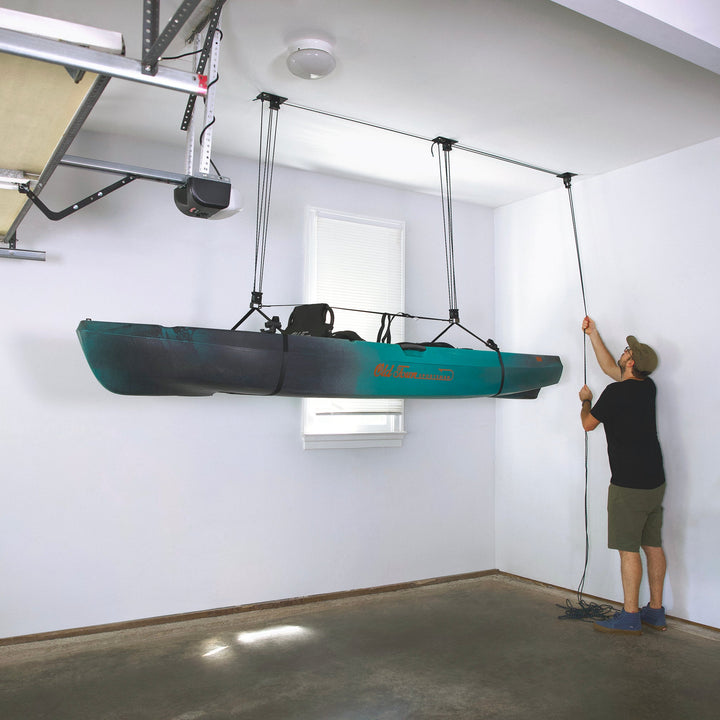 Elite Heavy Duty Kayak Hoist Garage Ceiling Storage Hoist | Holds up to 150 lbs