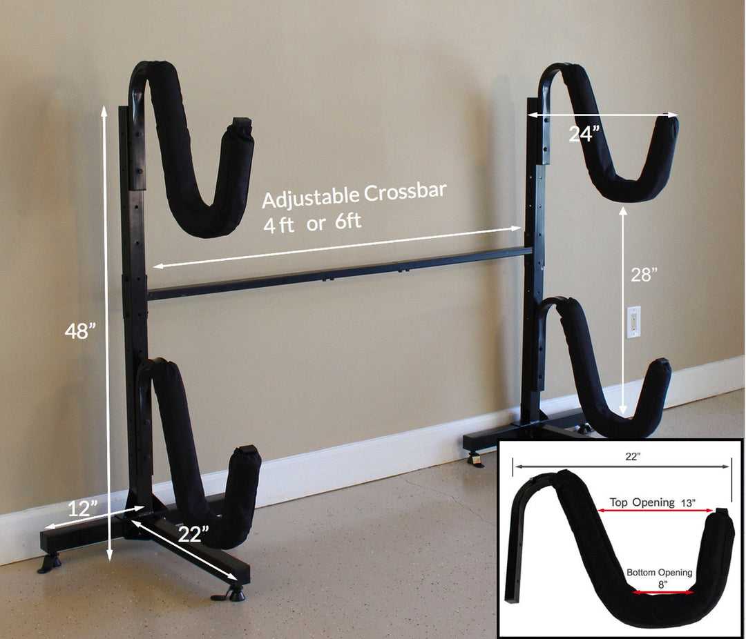Indoor-Outdoor Freestanding Kayak Storage Rack