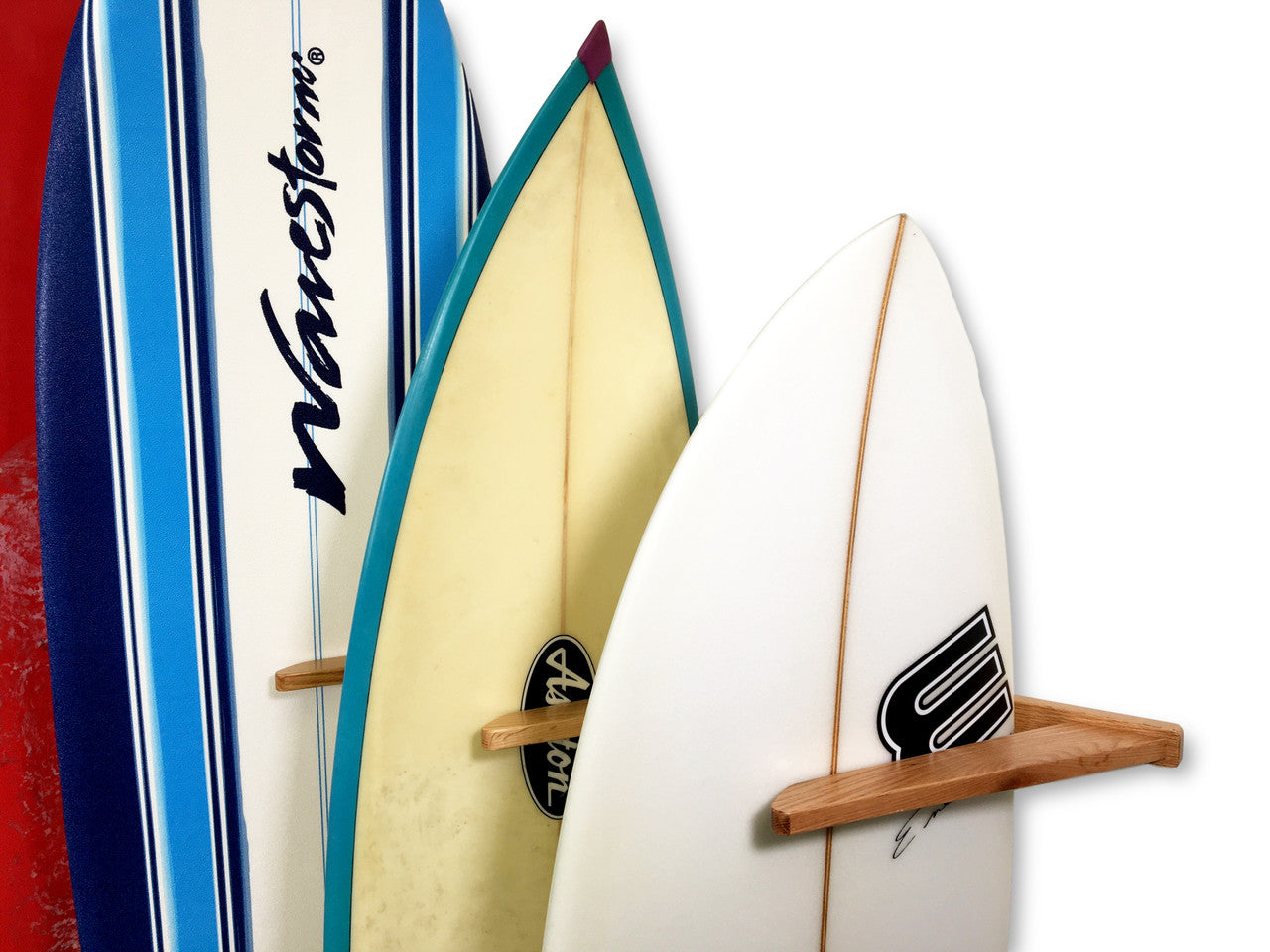 Holden Beach Surfboard Storage Vertical Wood Rack | Holds 6