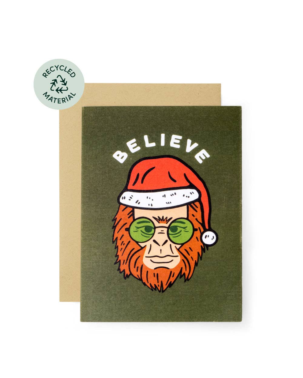 Keep Nature Wild - Holiday Clyde the Sasquatch | Greeting Card