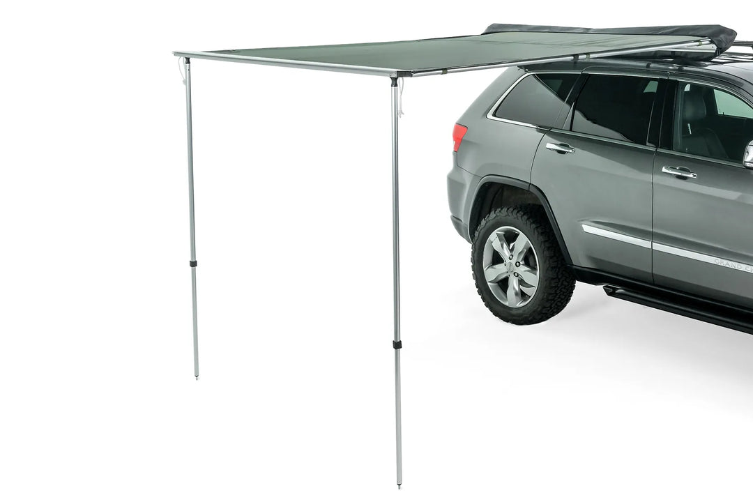 6' Awning- Haze Gray Canvas/Black Cover