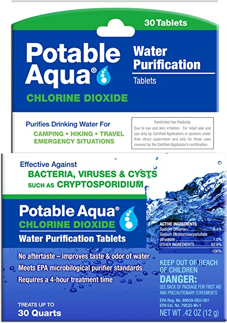 Potable Aqua Chlorine Dioxide Tablets