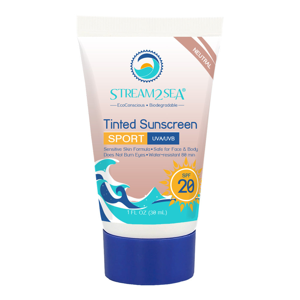 Eco Tinted Sunscreen for Face and Body Sport - SPF 20, 1 oz.