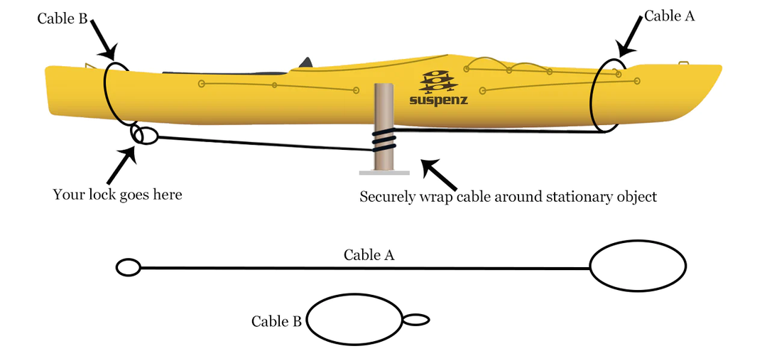 Universal Kayak Locking Cable - Large